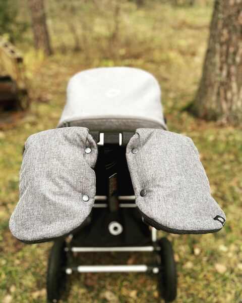 Melanža pelēki ratu cimdi