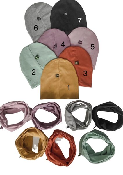 Vienkrāsaini cepuru komplekti